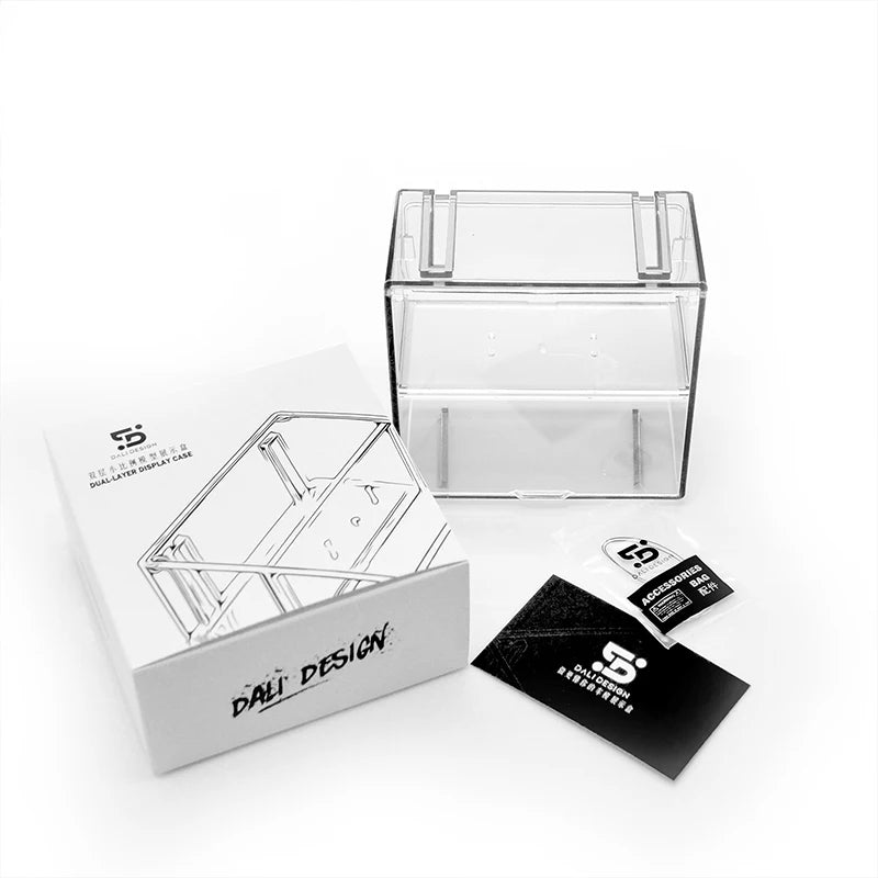 Double Layer Small Scale Car Model Display Box Transparent Dustproof Qme