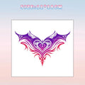 Gradient Heart Succubus Tattoo, Waterproof 5-7 Days Lasting, Couple Matching Temporary Fake Tattoo, Women Sexy Body Art Qme CC-316
