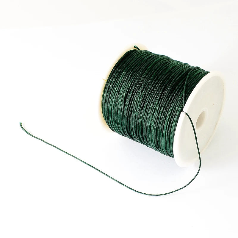 PandaHall about 150yards/rollBraided Nylon Thread Chinese Knotting Cord Beading Cord for Beading Jewelry Making Colorful 0.5mm Qme