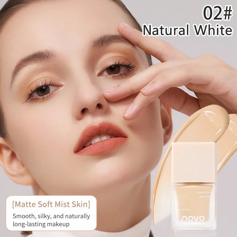Moisturizing Light Feeling Liquid Foundation - Vitamin E, Breathable BB Cream, Easy To Apply, Covers Dark Circles & Blemishes Qme 02
