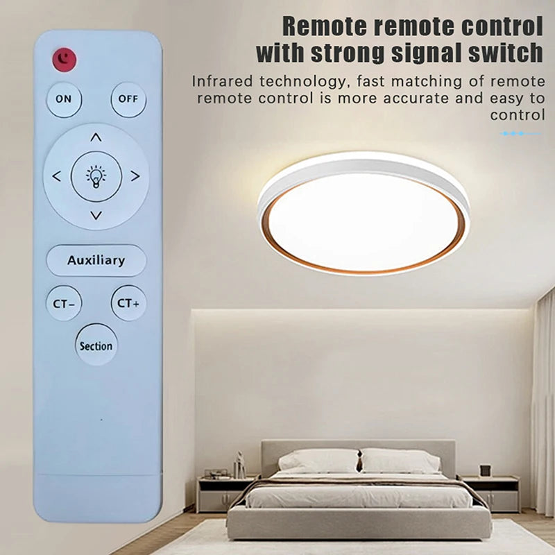Infrared Remote Control Stepless Dimmer LED Fan Lamp Living Ceiling Room For Light Ceiling Light Floodlight Remote Control. Qme