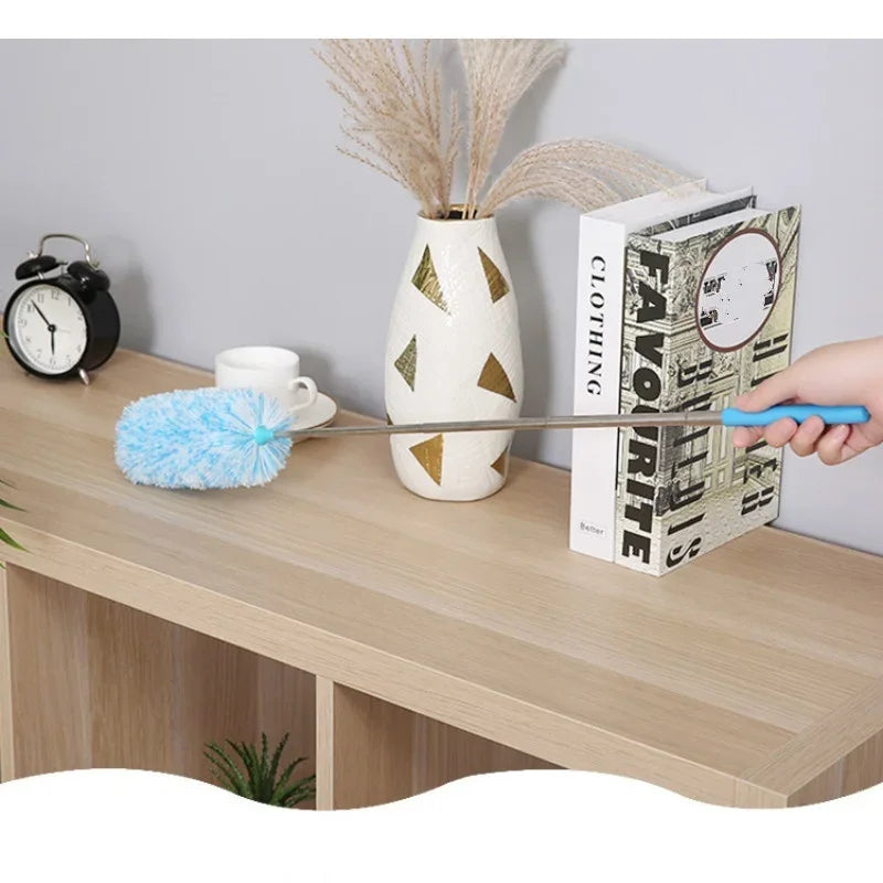 Telescopic Electrostatic Dust Cleaning Brush Extendable Microfiber Duster For Household Car Ceiling Fan Furniture Cleaning Tool Qme