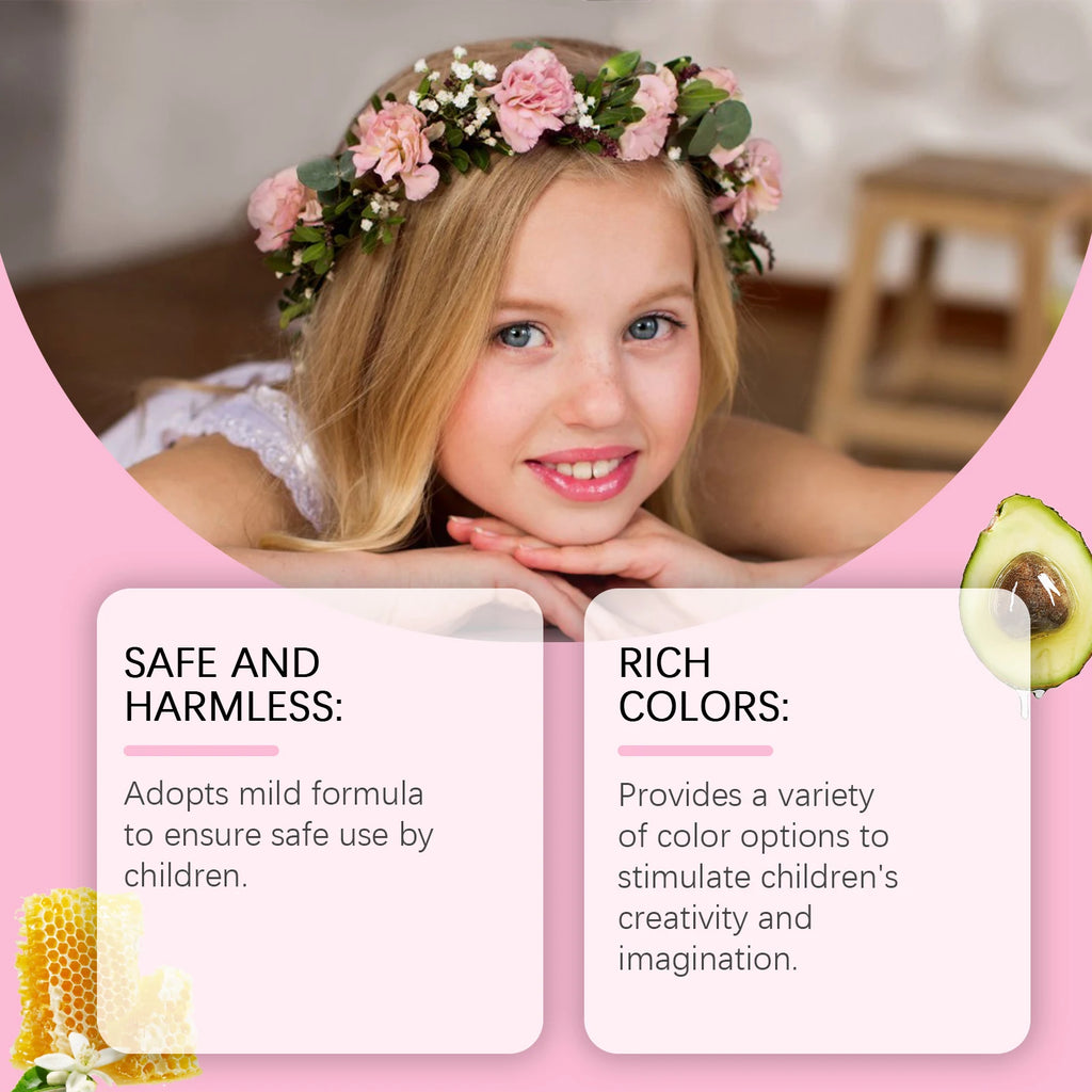 Girls Makeup Set for Children's Cosmetics Kit Princess Makeup Gift Box Lipstick Eyeshadow Blush Safe Non-Toxic Kids Beauty Toys Qme