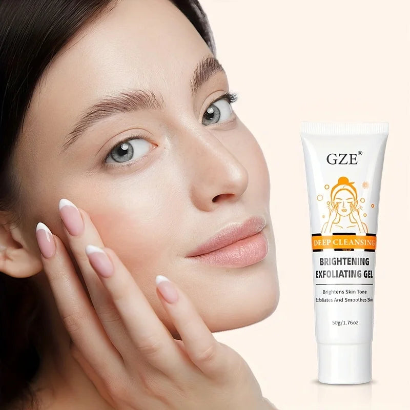 GZE Castor Oil Extract Exfoliating Gel, Face and Body Exfoliating Scrub Gel, Deep Cleansing Moisturizing Facial Exfoliator Qme