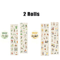 Daily Life Character Scene PET Tape, Minimalist Healing Multi-element Decor for Journals and Diaries, Perfect for DIY Creators Qme 2 Rolls-A