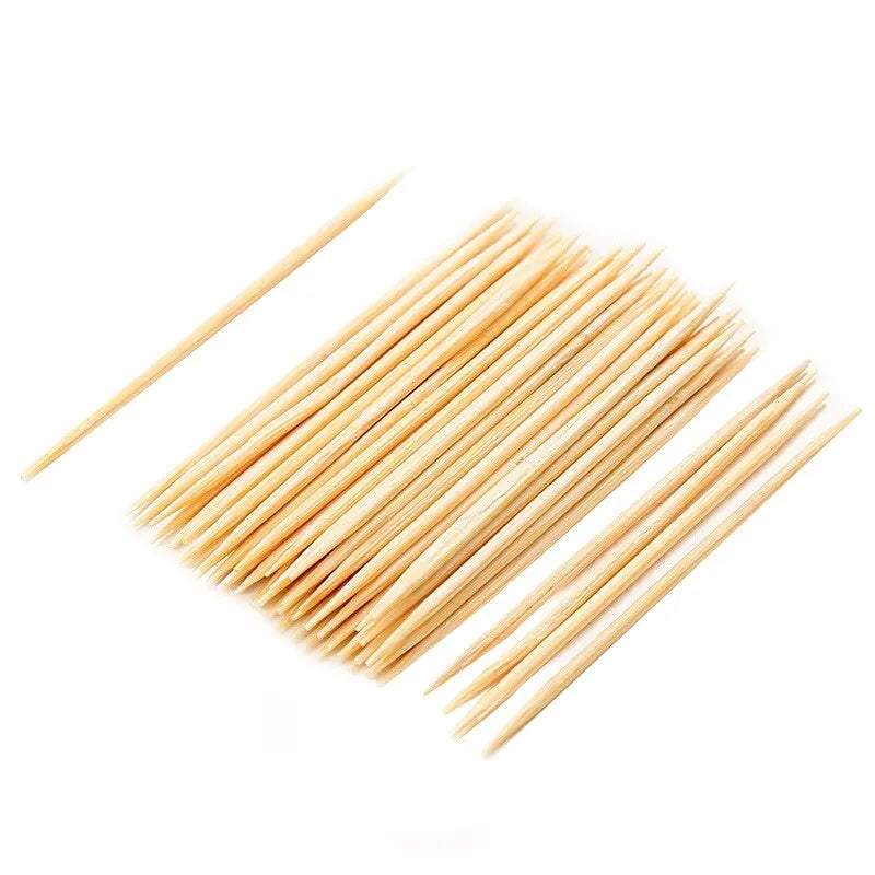 1000pcs Green Environmentally Friendly Bamboo Production Disposable Double-sided Fine Toothpicks Healthy Household Durable Qme