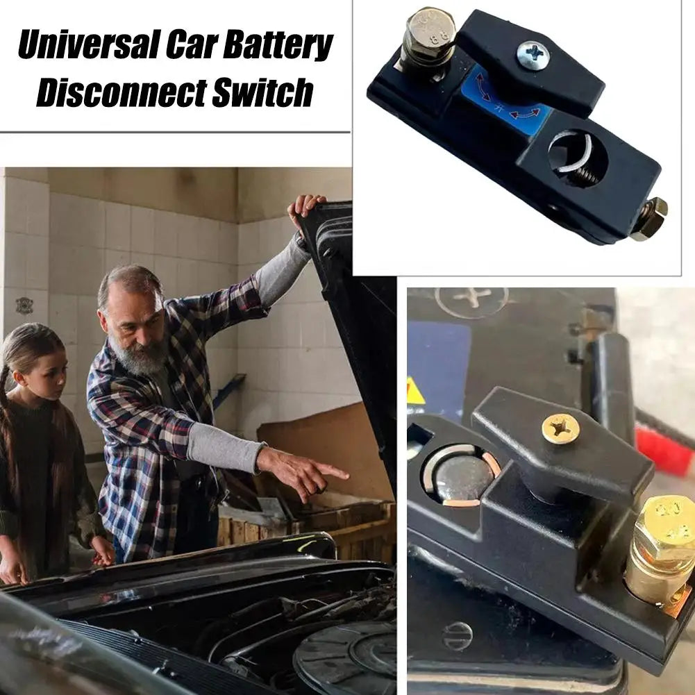 Car Battery Disconnect 12V-24V Top Post Disconnect Switches Automotive Replacement Battery Switches Marine Battery Disconnect Qme