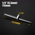 Repair Tool Sliding Rod 1/4 3/8 1/2 Chrome Vanadium Steel Extension Silver Slide Bar Socket Adapter Sliding Rod Qme 115mm