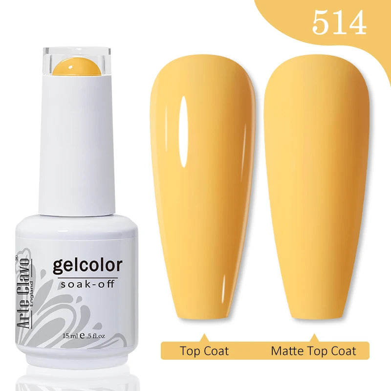Arte Clavo Gel Nail Polishes Pink Nude Hybrid Lak Manicure