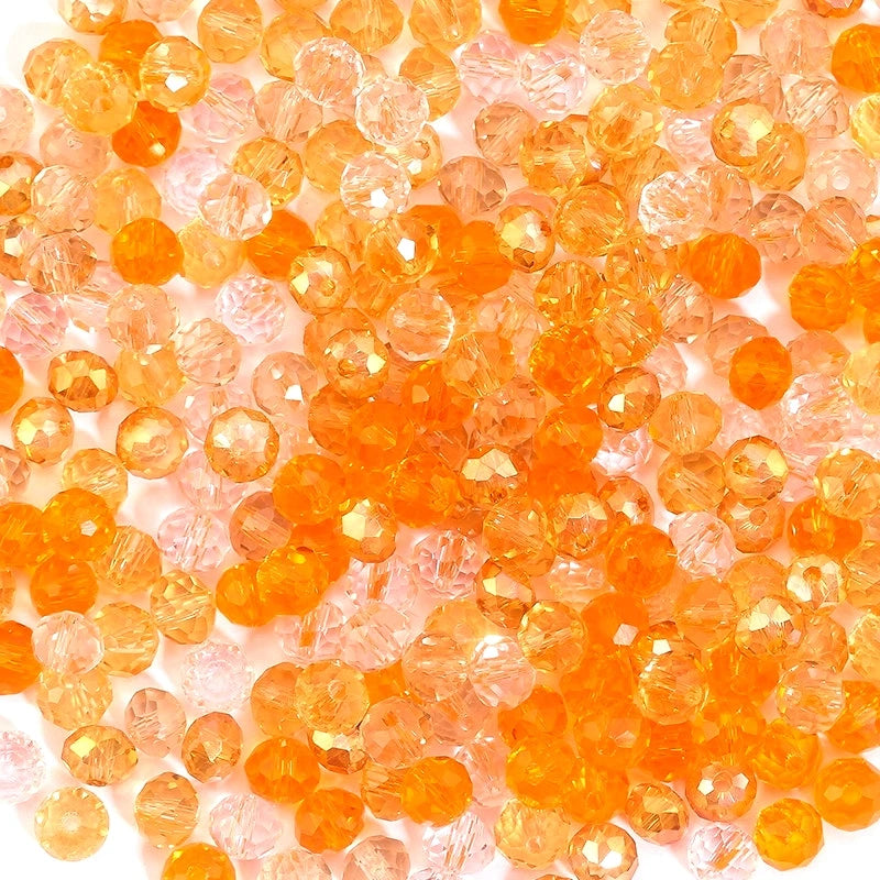 3*4mm 4*6mm Rondelle Faceted Loose Spacer Glass Beads Crystal Round Beads for Jewelry Making DIY Necklace Bracelet Accessories Qme 6 4x6mm-100pcs