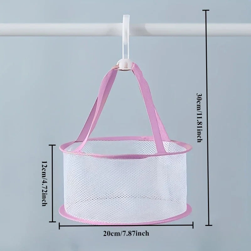 Mini Egg Drying Mesh Bag - Multi-Compartment Makeup Brush & Sponge Holder, Portable Drying Basket for Home Use, Qme