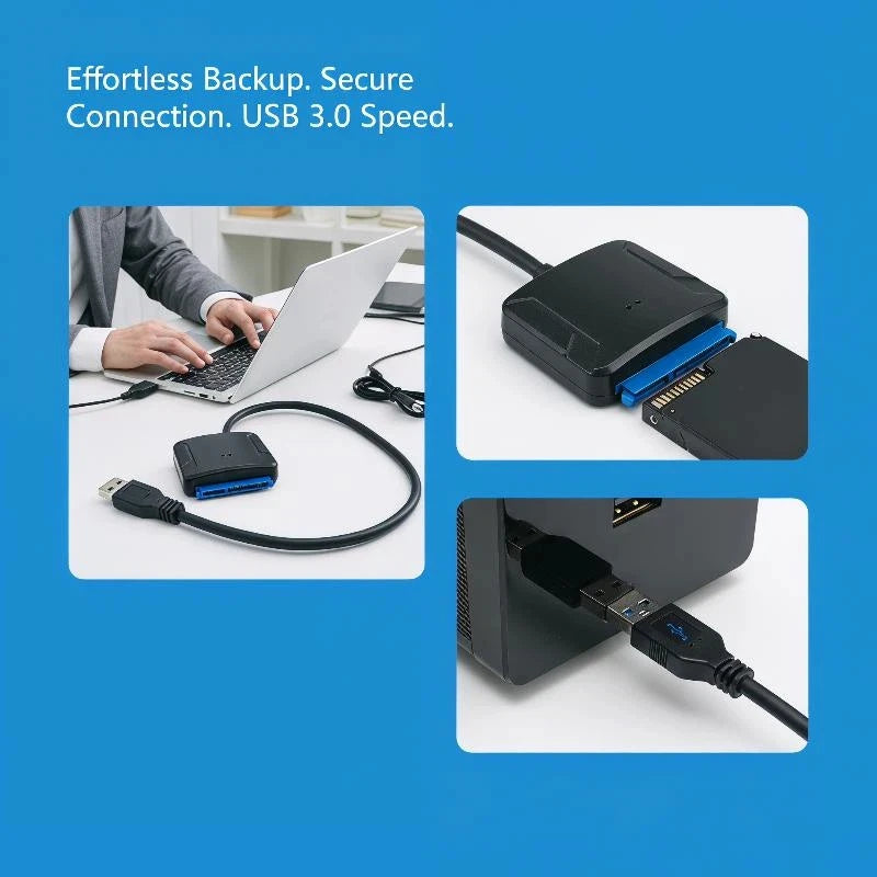 3 5 SSD HDD Hard Drive Disk Converter SATA USB 0 Adapter Cable Qme