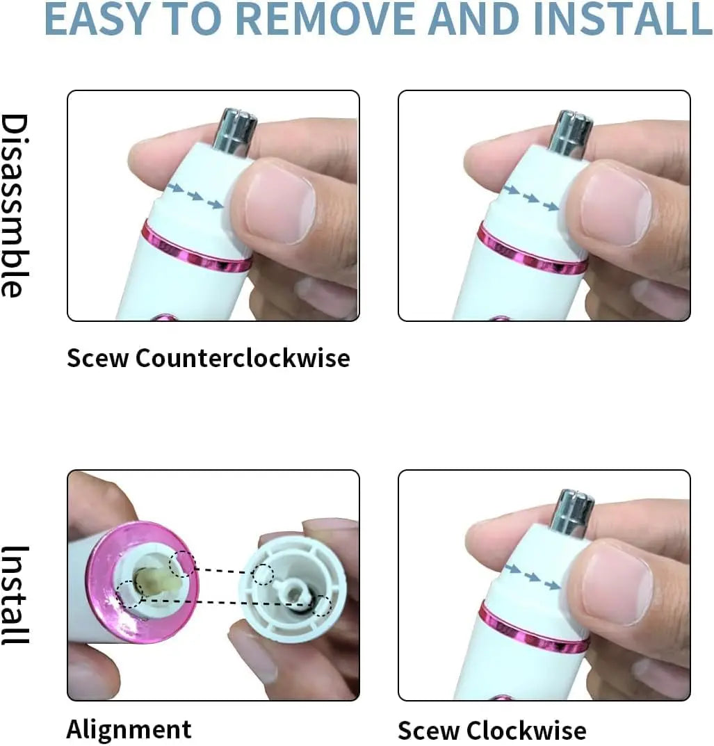 Electric Razors for Women,4 In 1 Womens Razors for Face Arm Leg Pubic Area, Cordless Hair Removal Rechargeable Bikini Trimmer Qme