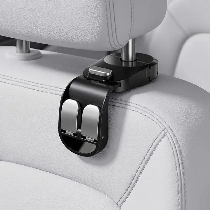 Heavy Duty Universal Car Seat Headrest Hooks ABS Spring Auto-rebound Qme