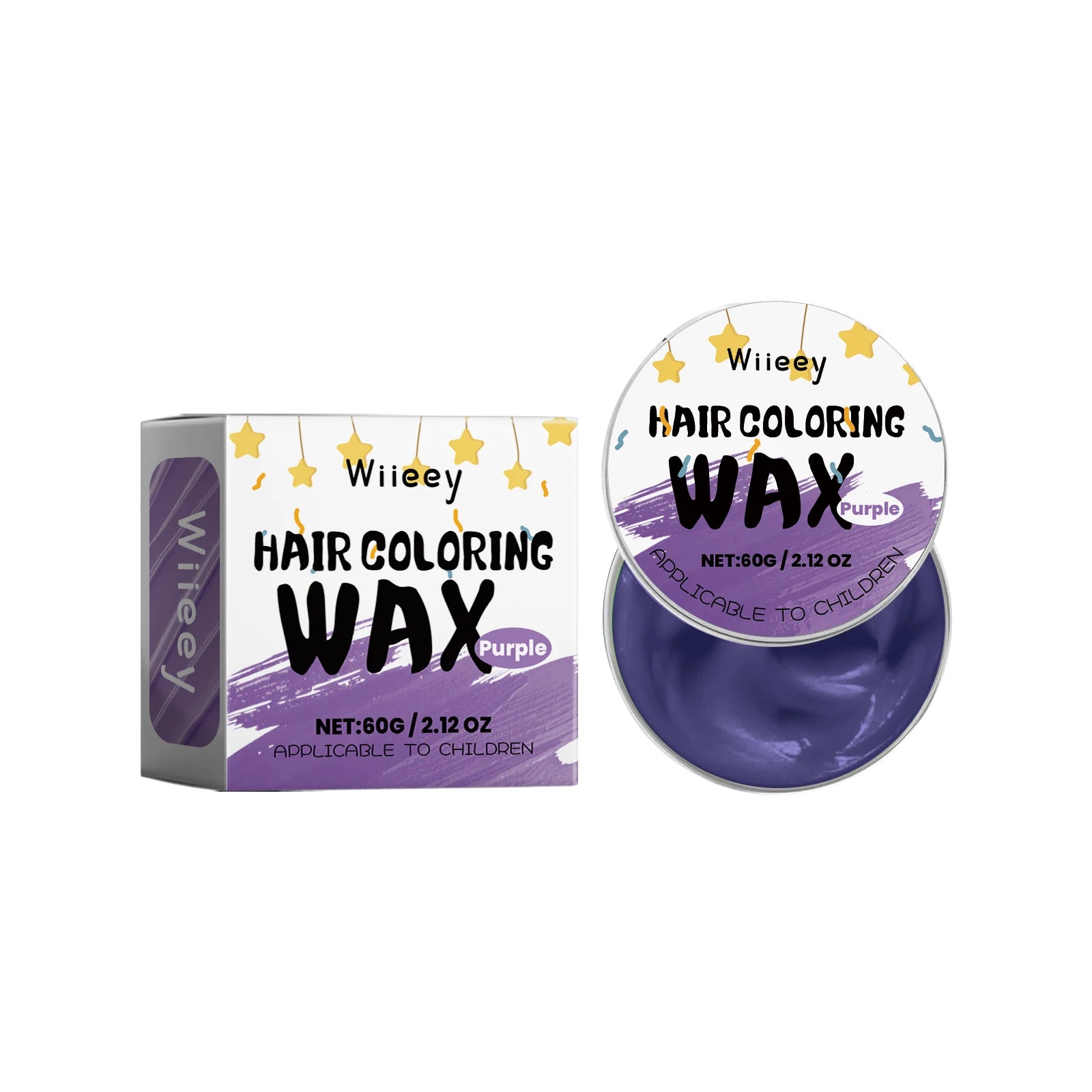8 Colors Kids Hair Wax Temporary Paint Reduce Scalp Stimulate Prevent Qme Purple