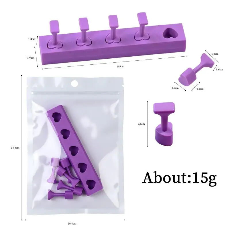 Nail Stand Holder Display Rack False Nails Non Magnetic Art Tip Qme