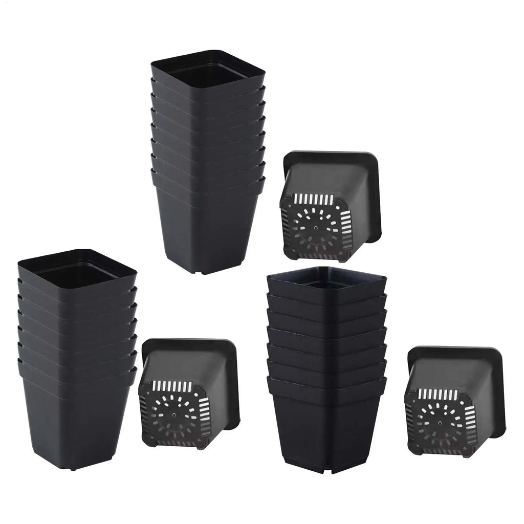 Pots For Seedlings Black Square Seedling Cups 50pcs Starter Pots Seedling Pots Nursery Pot Gardening Kit For Fruits Seedlings Qme