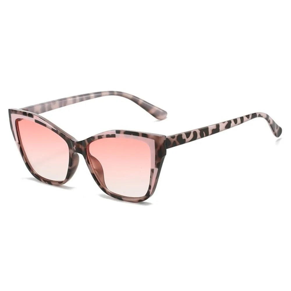 Exquisite Y2k Cat Eye Sunglasses Steampunk Contrast Color Fashion Sunglasses Square Frame Gradient Fashion Shades Driving Qme Style B