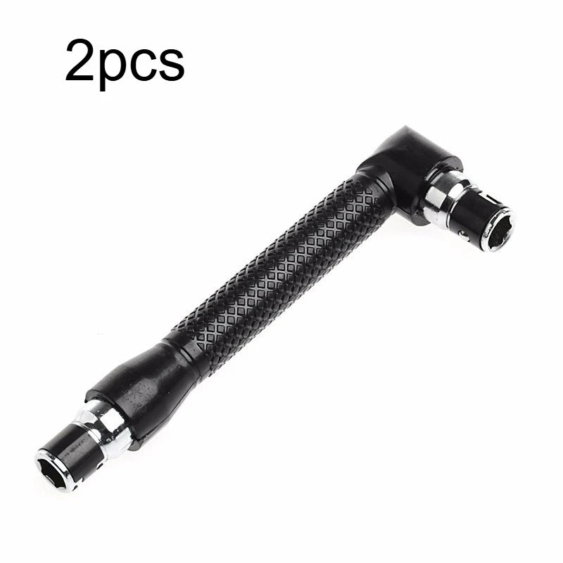 Professional L-shaped 1/4 Inch Hexagonal Socket Screwdriver Bit Manual Tool Qme 2pcs