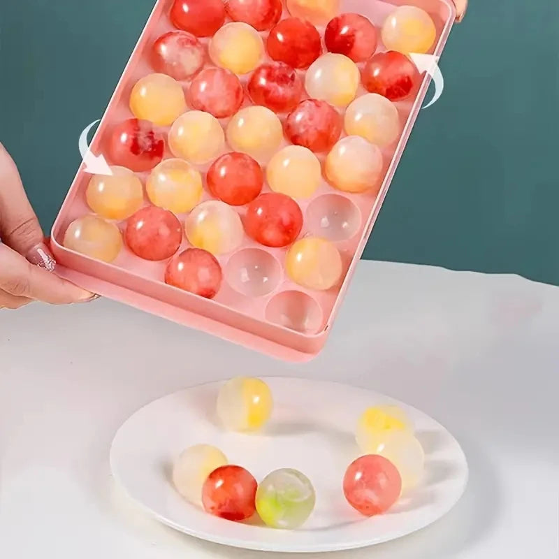 33 Ice Boll Hockey PP Mold Frozen Whiskey Ball Popsicle Ice Cube Tray Box Lollipop Making Gifts Kitchen Tools Accessories Qme