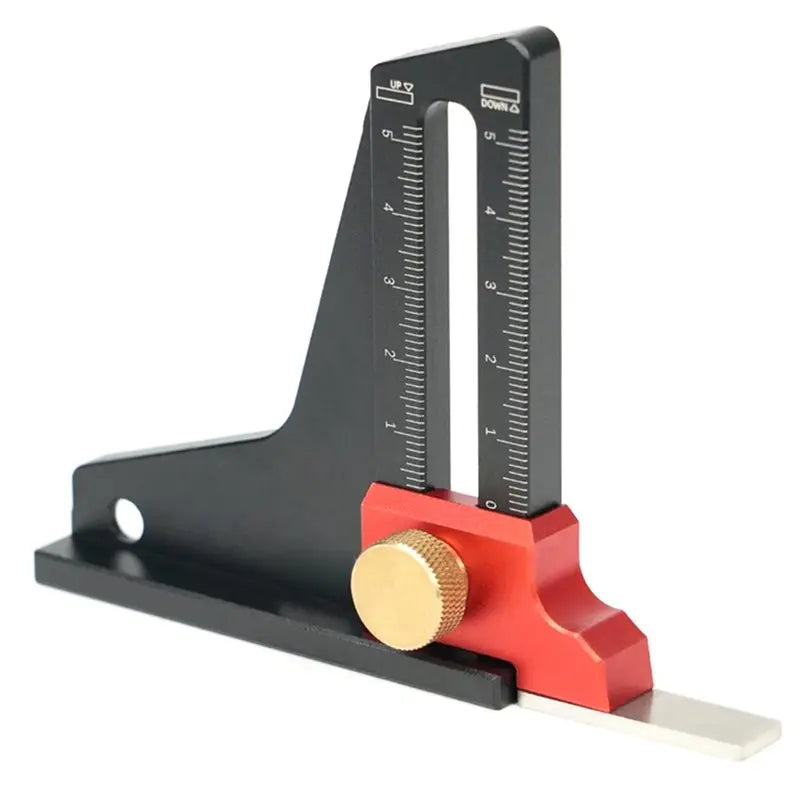 A02F-Height Gauge Depth Aluminum Alloy DIY Woodworking Tablesaw Height Measurement Tool Qme As Shown