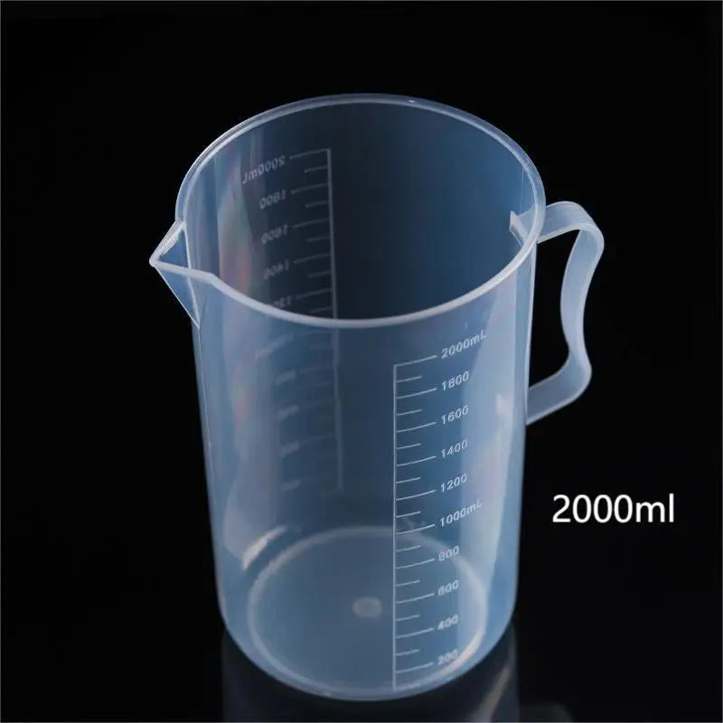 500–2000ml Graduated Plastic Beaker , Chemical-Resistant Measuring Cylinder for Science Lab, DIY Projects & Home Experiments Qme A3