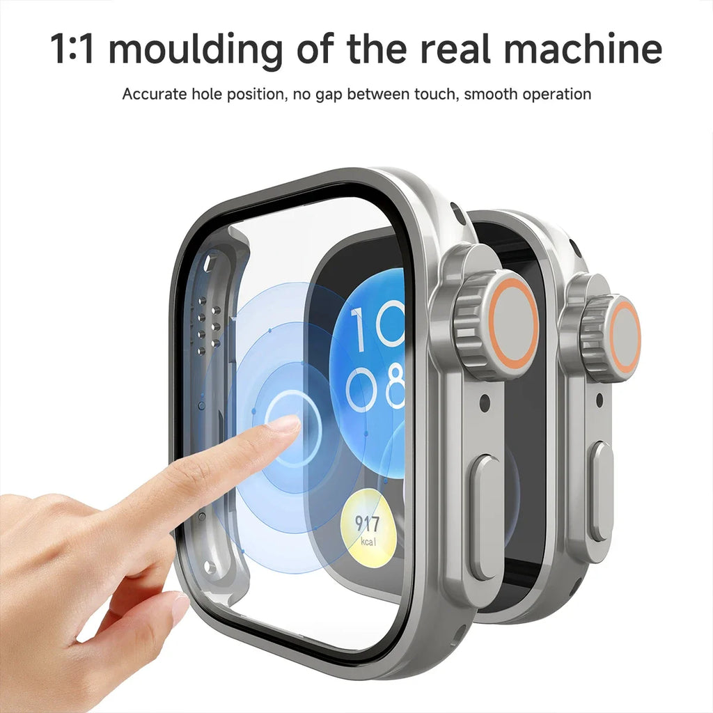Screen Protector + Tempered Glass Case for Huawei Watch Fit 3 Case Frame As ultra2 Smart Watch Strap Case for Huawei Watch Fit 3 Qme