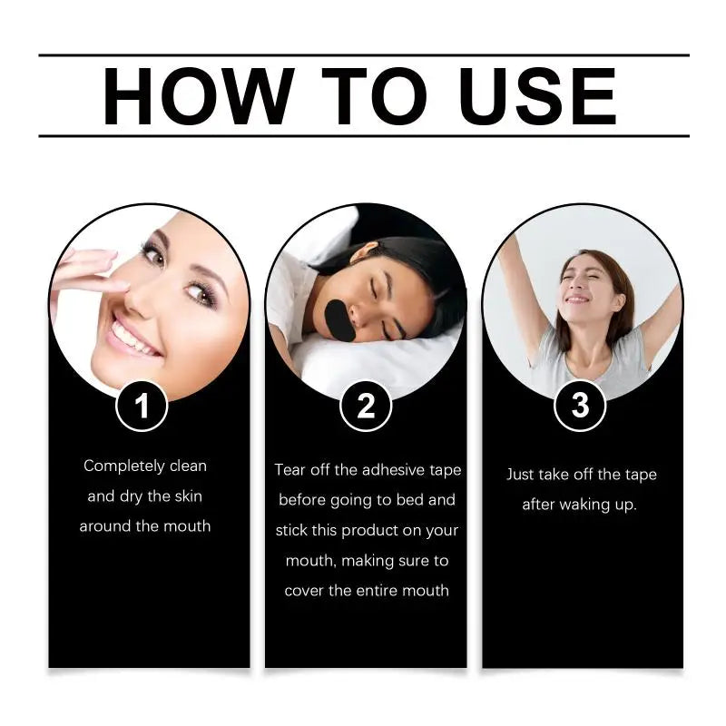 Mouth Taping Solution Relieves Dry Throat Reduces Noise Safe Adhesive Qme