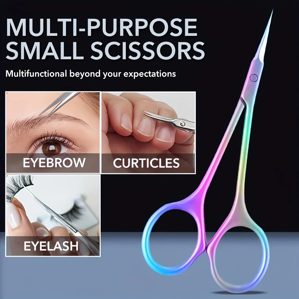 Stainless Steel Cuticle Scissors Precision Curved Tip Nail Trimmer Qme