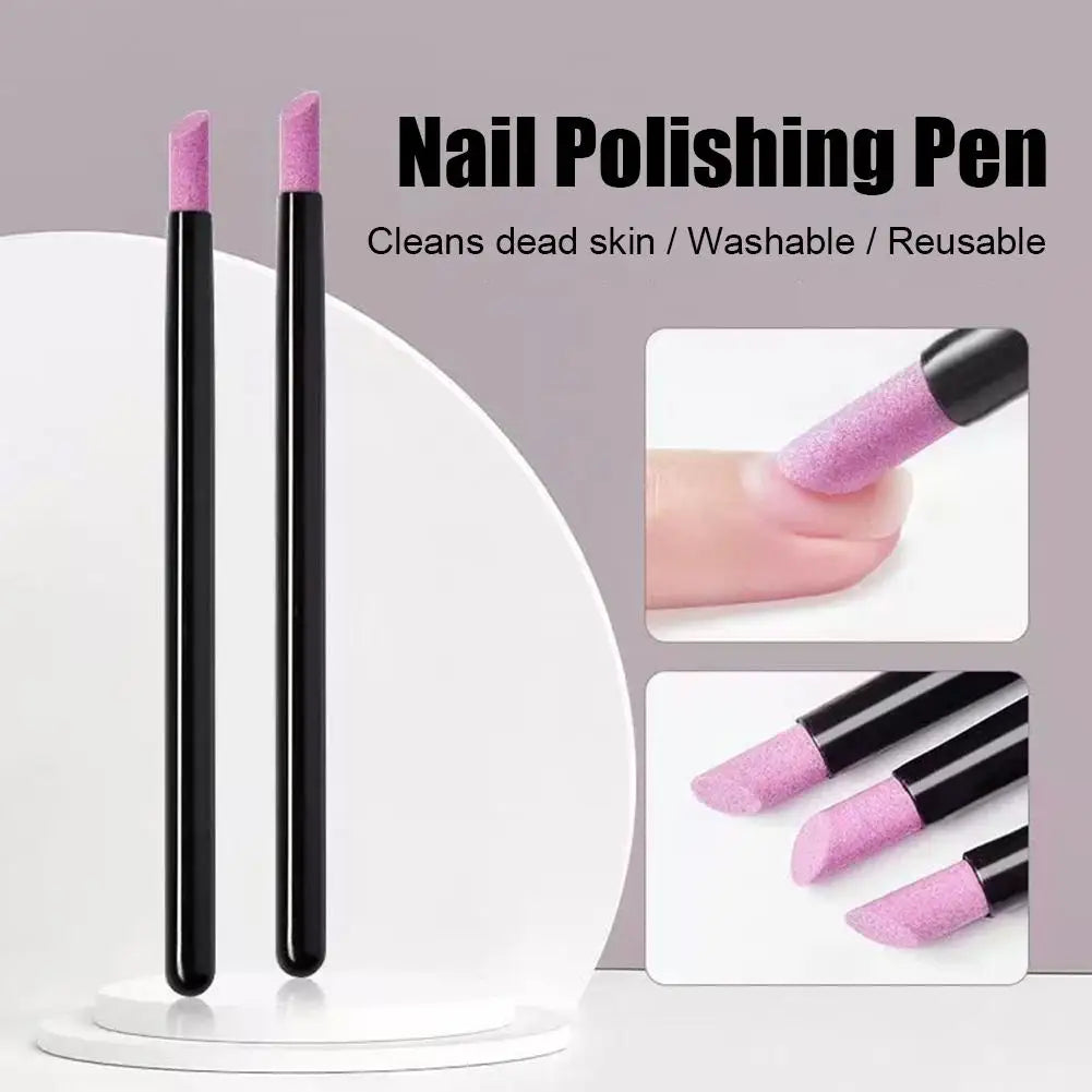 Nails Art Quartz Grinding Pen for Remover Cuticle Dead Skin UV Gel Polish Nail File DIY Manicure Pedicure Care Tools Qme