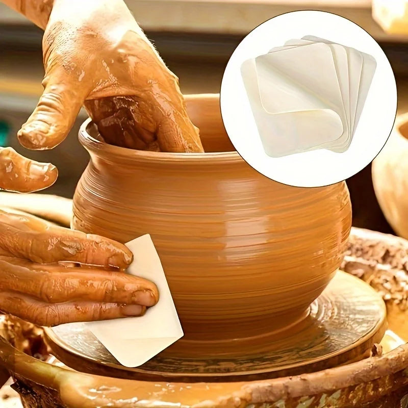 Ceramic Shaping Cloth, Artificial Suede Leather Pottery Tool Kit, Pottery Trimming and Cleaning Tools for Potters. Qme