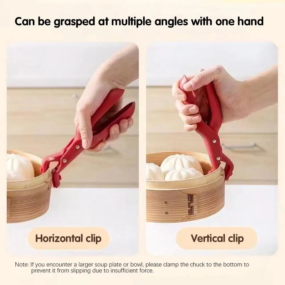 2025 Anti-scald Clip Silicone Kitchen Anti Scald Plate Bowl Dish Pot Holder Anti-hot Clip Lifter Kitchen Accessories Gadget Qme