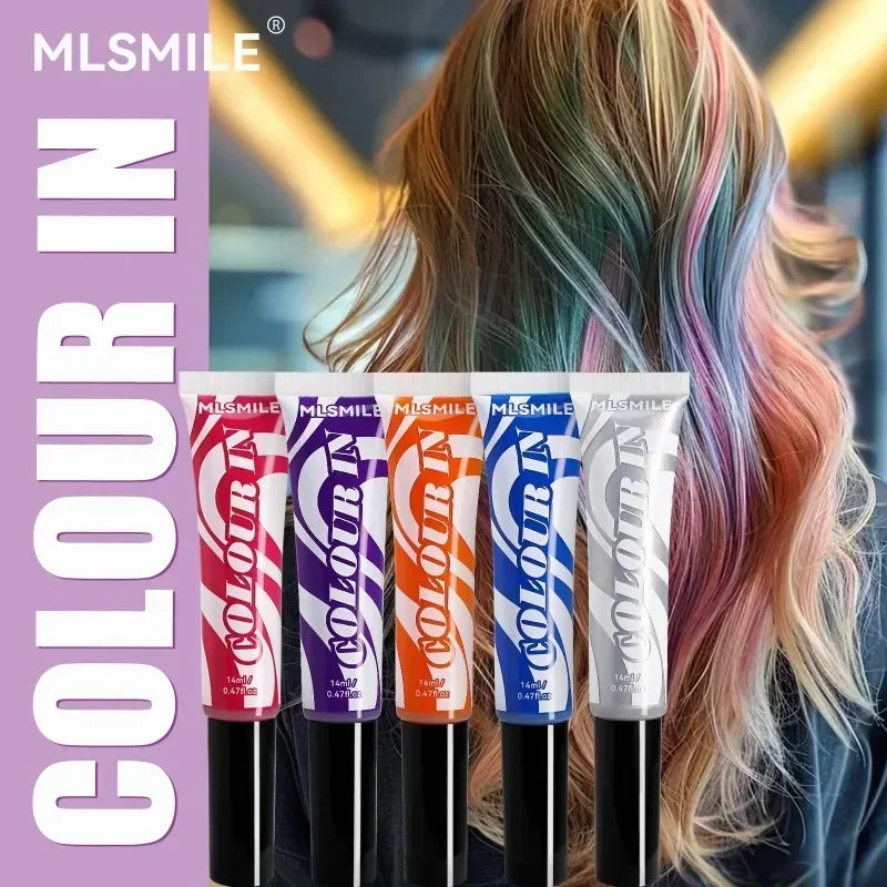 One-off Temporary Hair Coloring Disposable Hair Coloured Chalk Wax for Hair Cover Fashion Design Washable Non-toxic Beauty Tools Qme