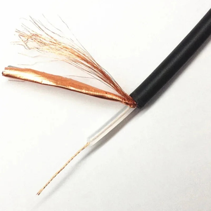 6pcs ESCAM Pure Copper BNC Male To Male Straight Crimp Q9 Head HD Monitor Line Double-head Video Cable 0.5 M Jumper Qme