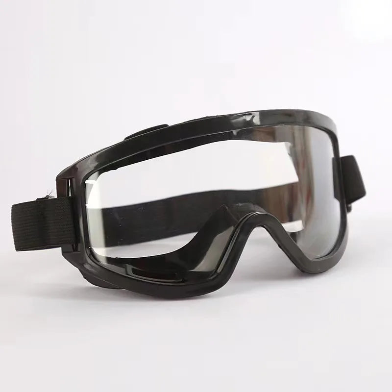 3PCS Four-bead Windproof Goggles Anti-fog Anti-impact Skiing Mountaineering Cycling Outdoor Protective Eyewear Qme Anti fog-Black