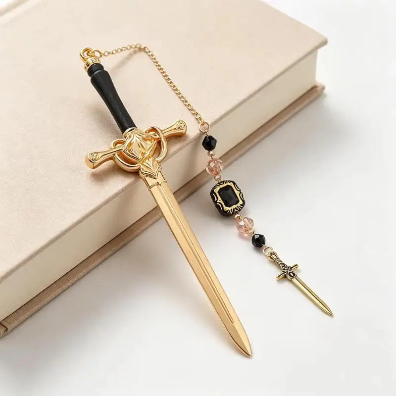Fourth Wing Dragon Sword Bookmark Stylish Fantasy Gothic Design Page Qme