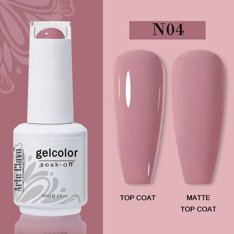 Arte Clavo15ml Gel Nail Polish Burgundy Red Brown Chocolate Art Soak
