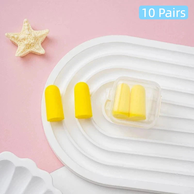 Soft Foam Earplugs 38dB Noise Cancelling 10 Pairs Multicolor Qme A24