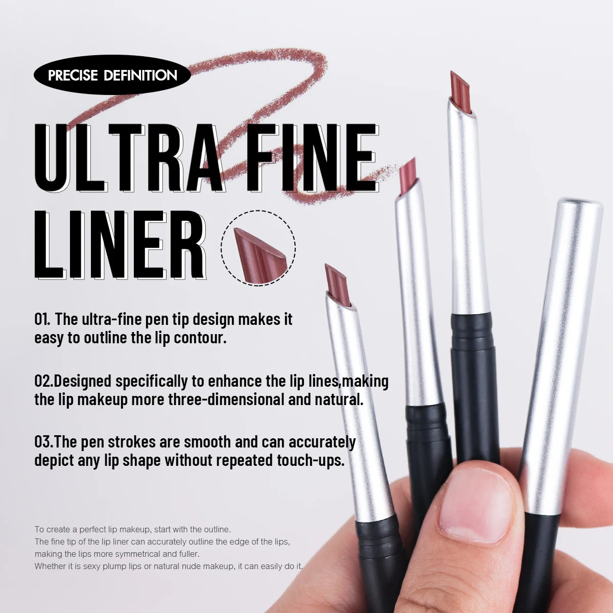 24-Color Matte Lip Liner Long-lasting Natural Effect Pencil All Skin Qme