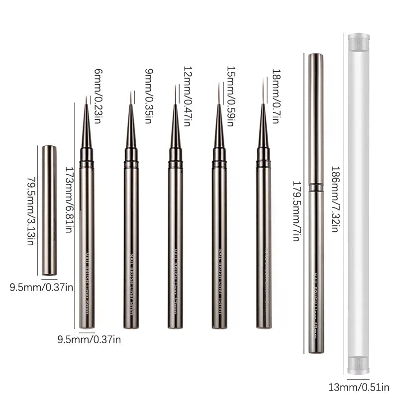 Nail Art Liner Brushes Gel Brush Polish Painting Drawing Pen Qme