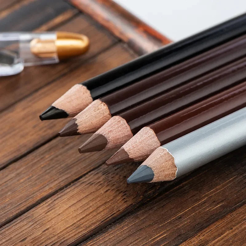 Eyebrow Pencil Available Eyebrow Pencil Shadows Cosmetics Natural Long Lasting Tint Waterproof Microblading Wooden Eyebrow Pen Qme