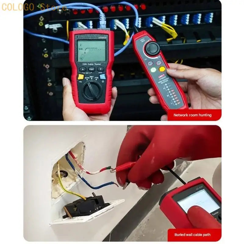 Digital Line Tester LCD Display NCV Function RJ45 RJ11 Cylindrical Qme