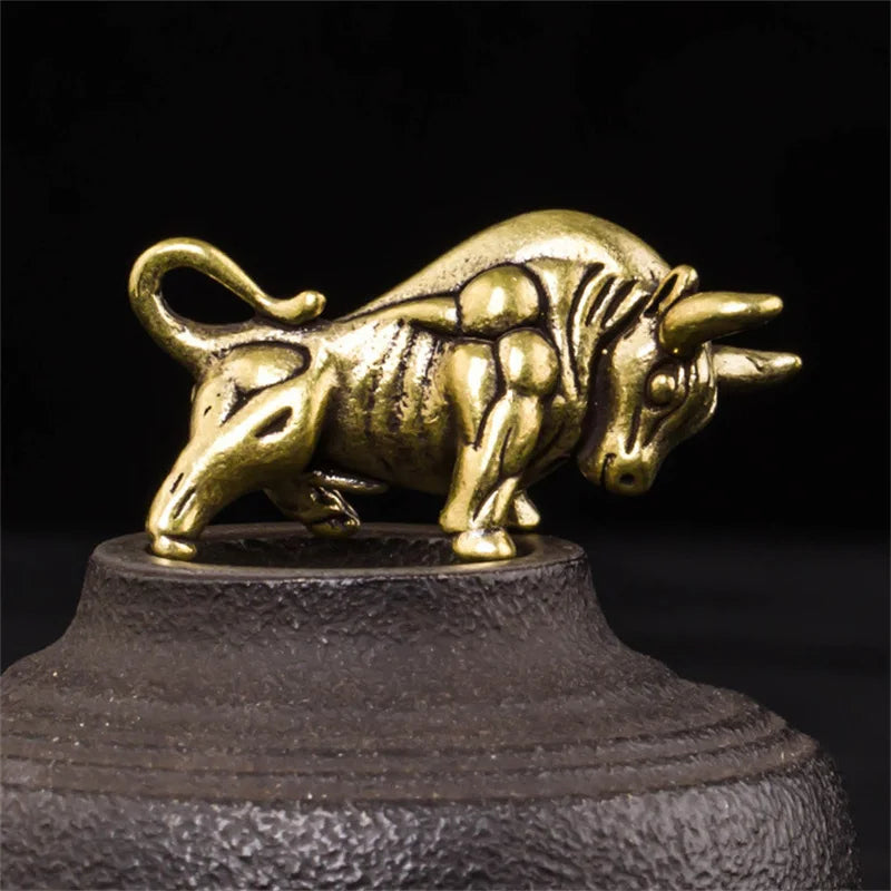 Home Office Desk Decorative Ornament Mini Retro Brass Wall Street Qme