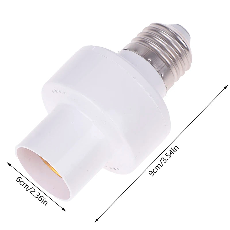 E27 Radar Induction Lamp Holder White Ceiling Light Bulb Fixing Base Qme A