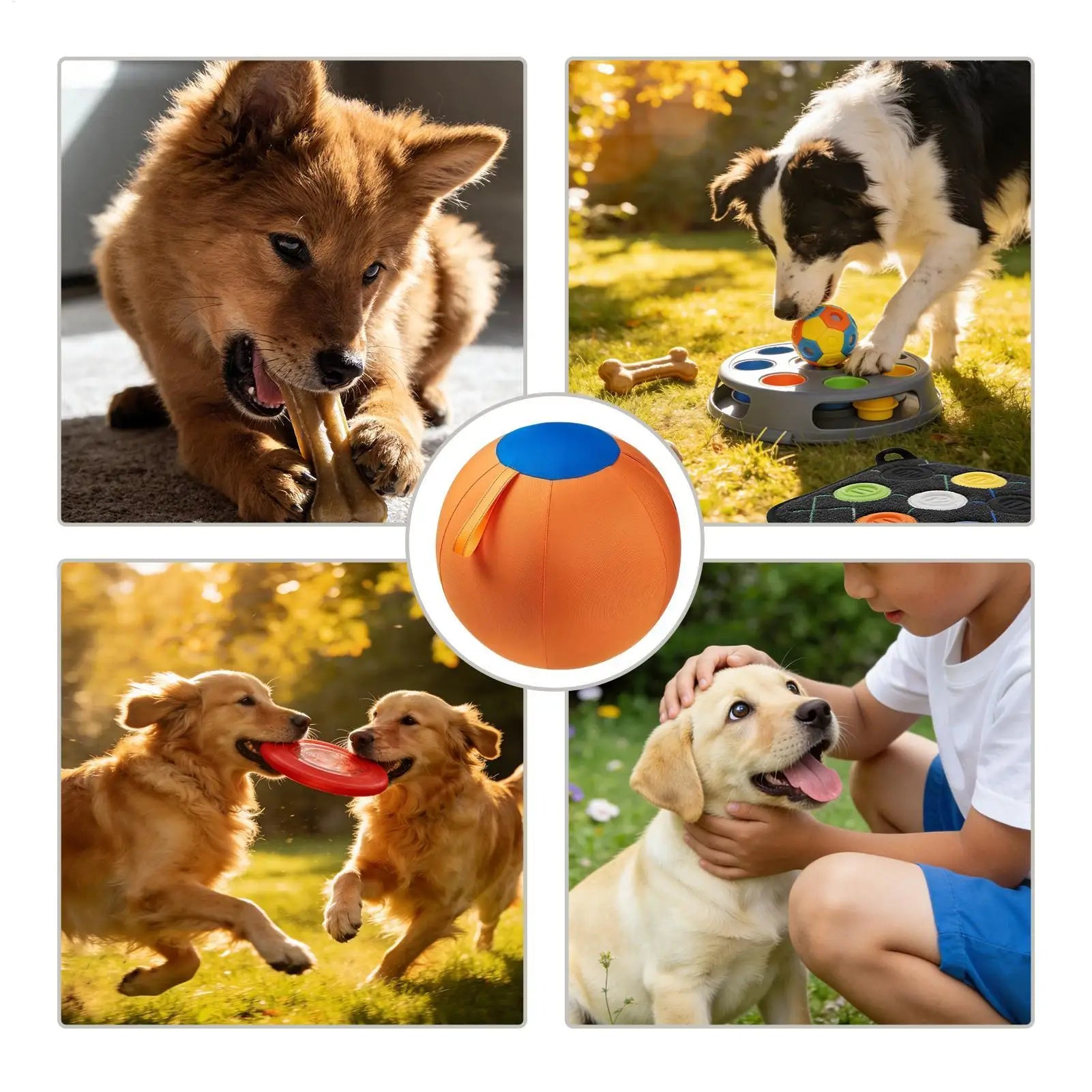 Herding Dog Ball 45cm Herding Giant Tear-Resistant Inflatable Toy Dog Toys For Enrichment Fetch Play Exercise Puppy Indoor Qme