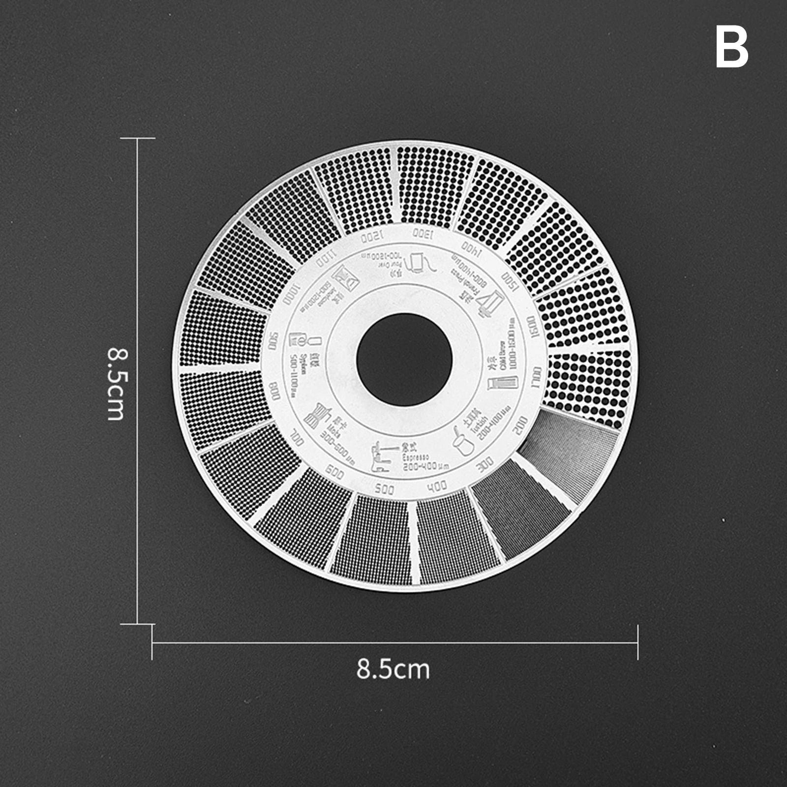 Coffee Powder Grinding Thickness Reference Comparison Card Grinder Grinding Powder Thickness Comparison Scale Coffee Accessories Qme B