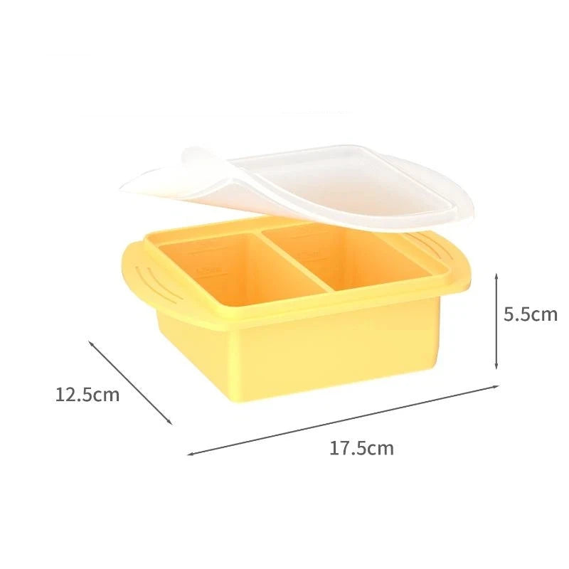 Silicone Tray Lid Single Double Compartment Freezer Mold Summer Qme A11
