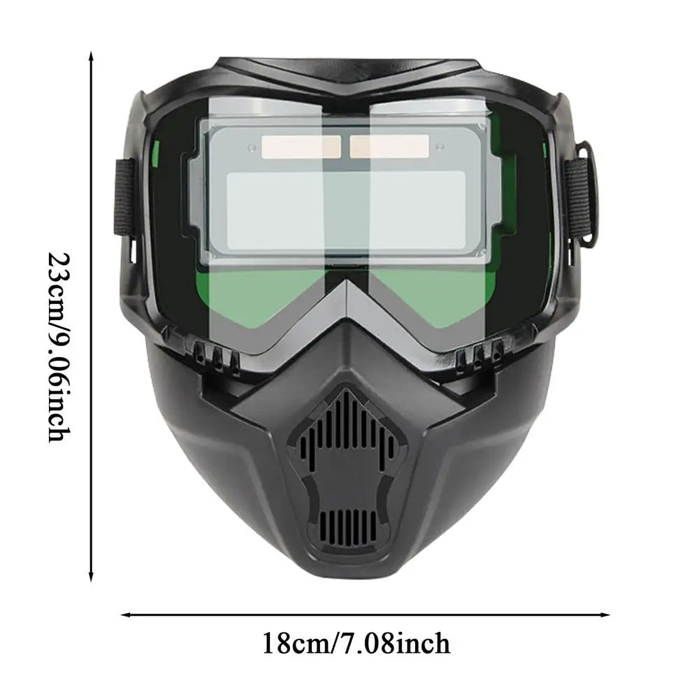 Welder Helmet Auto Darkening Detachable Welding Protector Soldering Protective Hood Welder Face Protector for Metal Processing Qme HD model