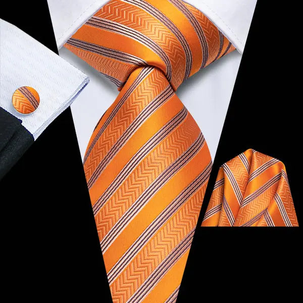 Tie Men 3-Piece Wedding Accessories Cufflinks Pocket Handkerchief Qme DPTH-LDSN3854
