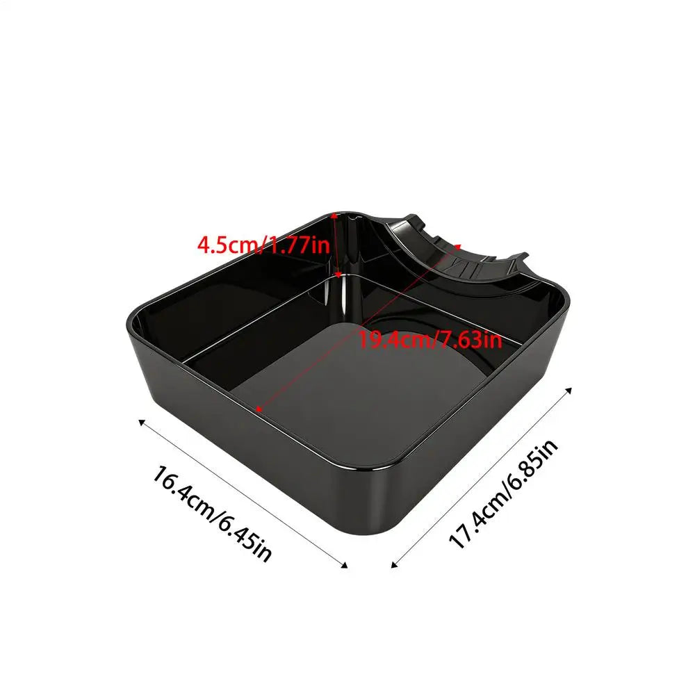 Washer Drain Pan Reusable Lint Filter Accessory with Funnel Front Load Washing Machine Drain Tray for Floor Clean Dry Floor Qme Black